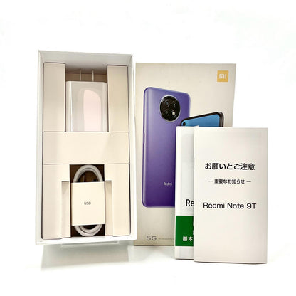 【全額返金保証】【最速発送】Xiaomi Redmi Note 9T 64GB ナイトフォールブラック Softbank A001XM 白ロム 動作確認済