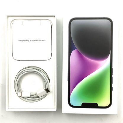 【全額返金保証】【最速発送】Apple iPhone iPhone 14 128GB ミッドナイト SIMフリー 白ロム 動作確認済 80%