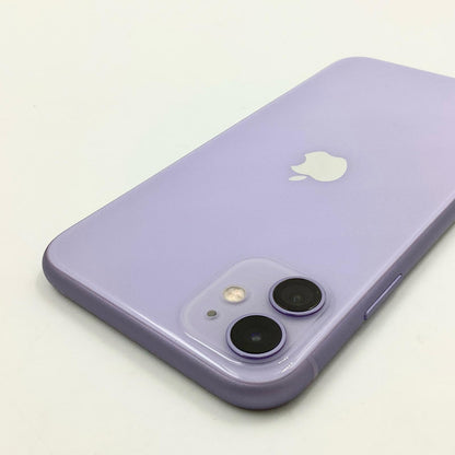 【全額返金保証】【最速発送】Apple iPhone iPhone 11 128GB パープル SIMフリー 白ロム 動作確認済 87%