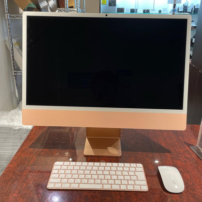 【全額返金保証】【最速発送】Apple iMac 24インチ M4 16GB SSD 256GB オレンジ 美品 動作確認済