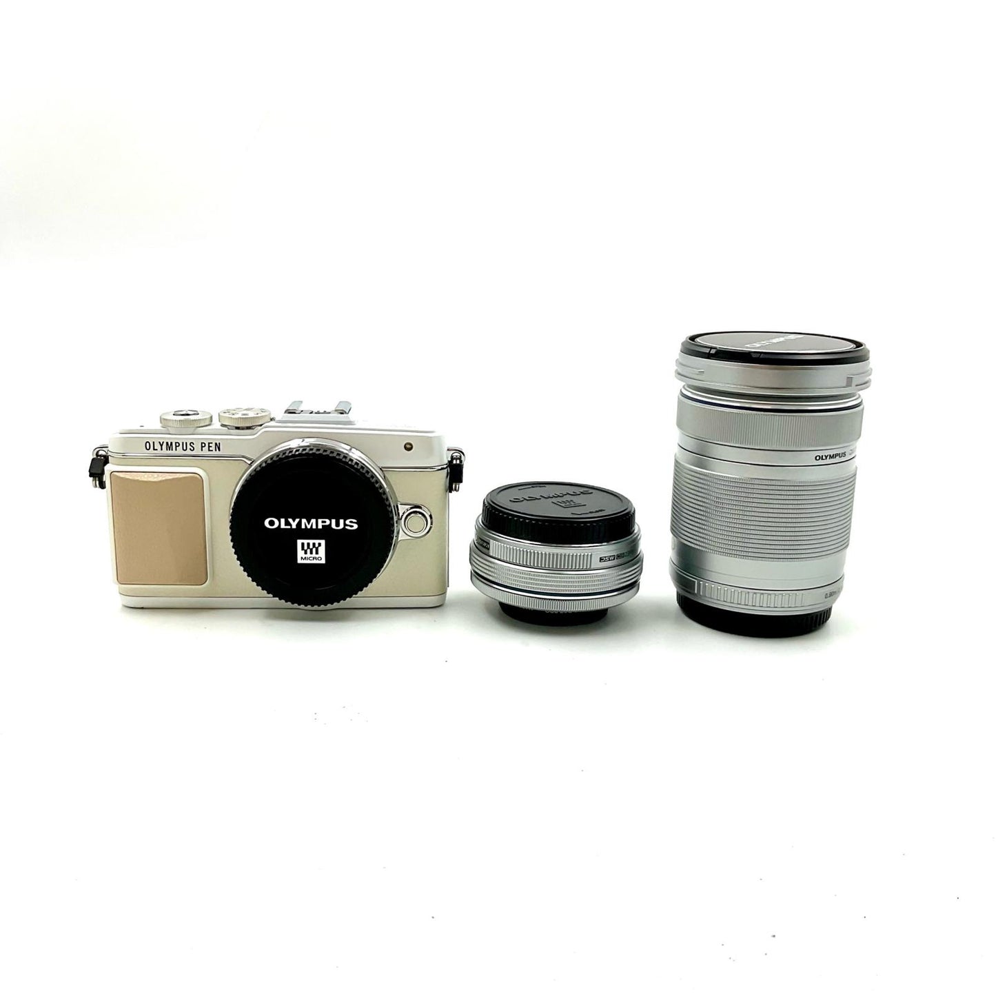 【全額返金保証】【最速発送】OLYMPUS デジタル一眼 OLYMPUS PEN Lite E-PL7 EZダブルズームキット [ホワイト] ホワイト 美品 動作確認済