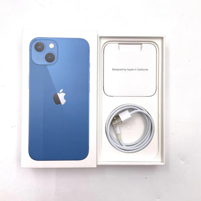 【全額返金保証】【最速発送】Apple iPhone iPhone 13 128GB ブルー Softbank SIMフリー 白ロム 動作確認済 77%