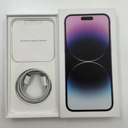 【最速発送】Apple iPhone iPhone 14 Pro Max 256GB ディープパープル SIMフリー 白ロム【難有】 85%