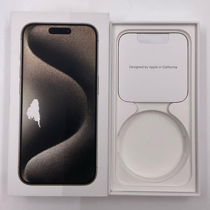 【全額返金保証】【最速発送】Apple iPhone iPhone 15 Pro 256GB ナチュラルチタニウム SIMフリー 白ロム 美品 動作確認済 86%