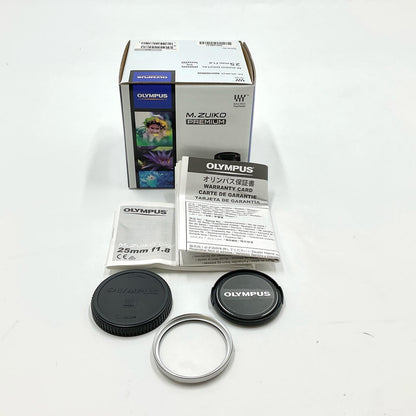 【全額返金保証】【最速発送】OLYMPUS M.ZUIKO DIGITAL 25mm F1.8 [シルバー] 美品 動作確認済