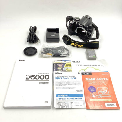 【全額返金保証】【最速発送】Nikon デジタル一眼 D5000 ボディ ブラック 美品 動作確認済