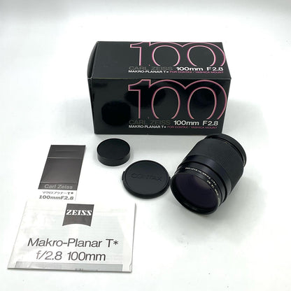 【全額返金保証】【最速発送】京セラ Carl Zeiss Makro-Planar T* 100mm F2.8 (AEJ) 動作確認済