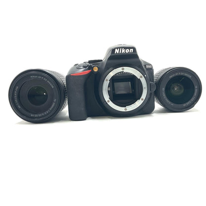 【全額返金保証】【最速発送】Nikon デジタル一眼 D5600 ダブルズームキット ブラック 動作確認済
