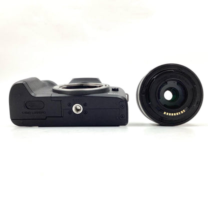 【全額返金保証】【最速発送】Canon デジタル一眼 EOS Kiss M EF-M15-45 IS STM レンズキット ブラック 美品 動作確認済