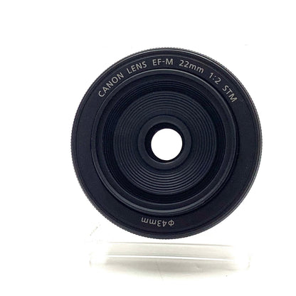 【全額返金保証】【最速発送】Canon EF-M22mm F2 STM [ブラック] 美品 動作確認済
