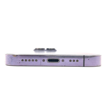 【全額返金保証】【最速発送】Apple iPhone iPhone 14 Pro 128GB ディープパープル au 動作確認済 79%