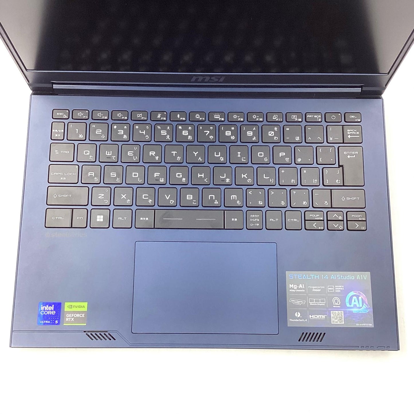 【全額返金保証】【最速発送】MSI STEALTH 14 AI Studio A1V MS-14K2 Intel Core Ultra 5 135H 32GB SSD 1TB GeForce RTX 4050 Laptop 超美品 動作確認済