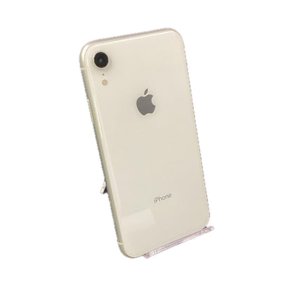 【全額返金保証】【最速発送】Apple iPhone iPhone XR 64GB ホワイト au 白ロム 動作確認済 85%