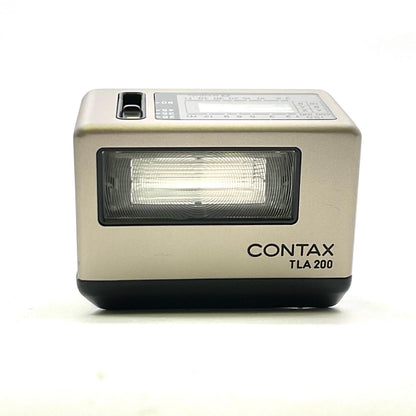 【全額返金保証】【最速発送】CONTAX TLA200 エレクトロニックフラッシュ ストロボ シルバー 美品 動作確認済