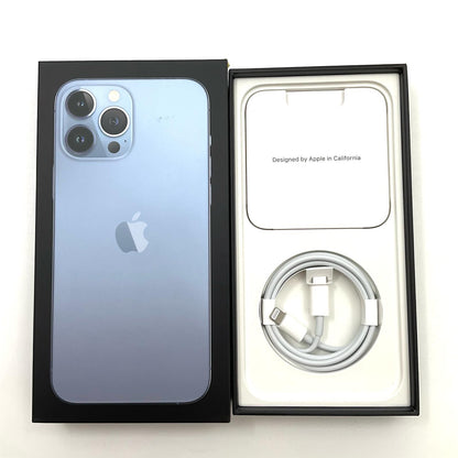 【全額返金保証】【最速発送】Apple iPhone iPhone 13 Pro Max 512GB シエラブルー docomo SIMフリー 白ロム 動作確認済 80%