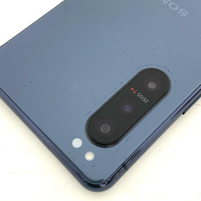 【全額返金保証】【最速発送】Sony Xperia 5 II 128GB ブルー au SOG02 白ロム 動作確認済