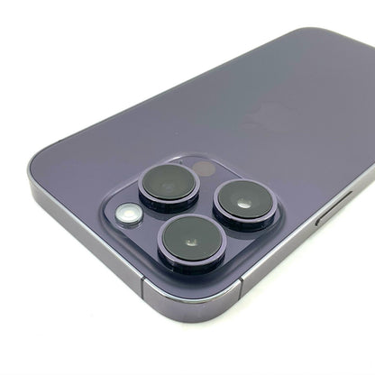 【全額返金保証】【最速発送】Apple iPhone iPhone 14 Pro 128GB ディープパープル au SIMフリー 白ロム 動作確認済 77%