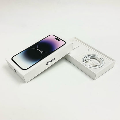 【全額返金保証】【最速発送】Apple iPhone iPhone 14 Pro 128GB ディープパープル au SIMフリー 白ロム 動作確認済 77%