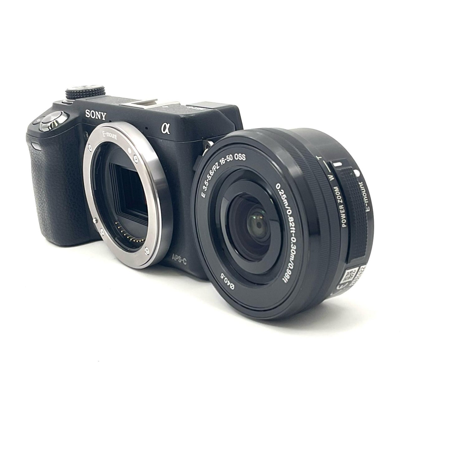 【全額返金保証】【最速発送】Sony デジタル一眼 α NEX-6L パワーズームレンズキット ブラック 動作確認済