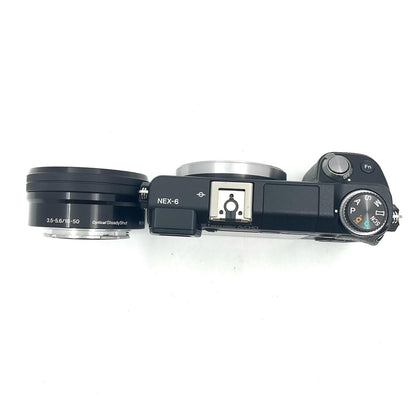 【全額返金保証】【最速発送】Sony デジタル一眼 α NEX-6L パワーズームレンズキット ブラック 動作確認済