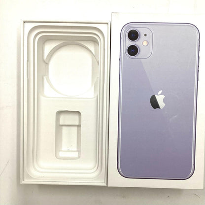 【全額返金保証】【最速発送】Apple iPhone iPhone 11 64GB パープル Softbank 白ロム 動作確認済 83%