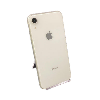 【全額返金保証】【最速発送】Apple iPhone iPhone XR 128GB ホワイト au 白ロム 動作確認済 82%