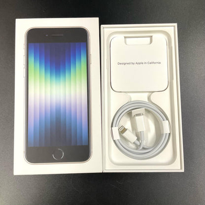 【全額返金保証】【最速発送】Apple iPhone iPhone SE（第3世代） 64GB スターライト Softbank SIMフリー 美品 動作確認済 100%