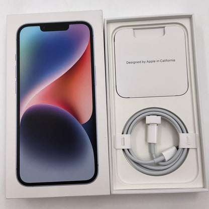 【全額返金保証】【最速発送】Apple iPhone iPhone 14 128GB ブルー SIMフリー 白ロム 動作確認済 84%