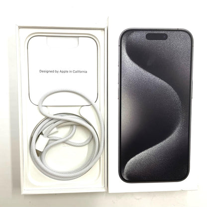 【全額返金保証】【最速発送】Apple iPhone iPhone 15 Pro 256GB ブラックチタニウム 白ロム 動作確認済 87%
