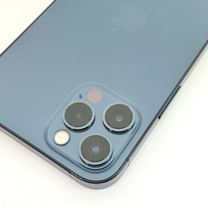 【全額返金保証】【最速発送】Apple iPhone iPhone 12 Pro 128GB パシフィックブルー au SIMフリー 白ロム 動作確認済 85%