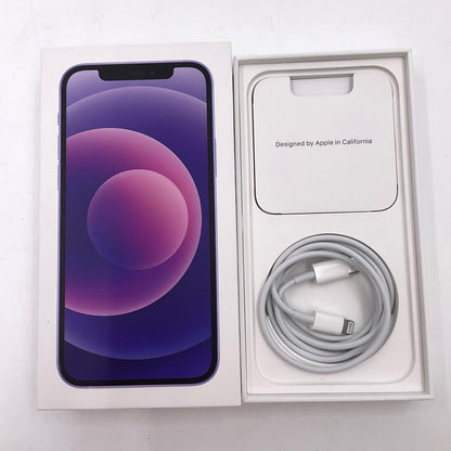 【全額返金保証】【最速発送】Apple iPhone iPhone 12 64GB パープル Softbank SIMフリー 白ロム 動作確認済 81%