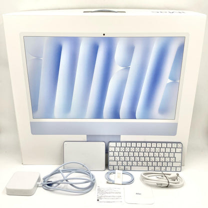 【全額返金保証】【最速発送】Apple iMac 24インチ Apple M4 16GB SSD 256GB ブルー 美品 動作確認済