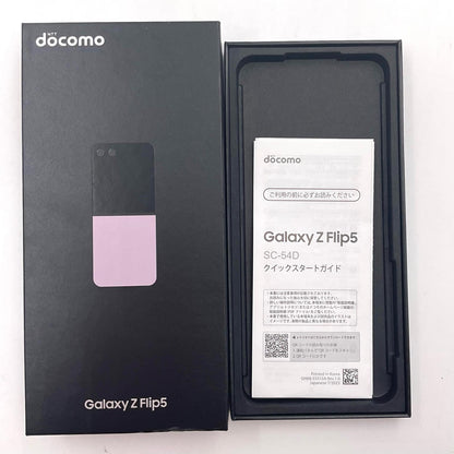 【全額返金保証】【最速発送】SAMSUNG Galaxy Z Flip5 256GB Lavender(PR) docomo SC-54D 動作確認済