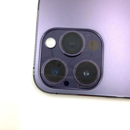 【全額返金保証】【最速発送】Apple iPhone iPhone 14 Pro 128GB ディープパープル SIMフリー 白ロム 動作確認済 80%