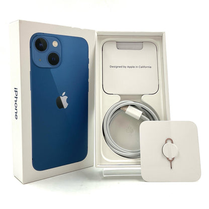 【全額返金保証】【最速発送】Apple iPhone iPhone 13 mini 128GB ブルー au SIMフリー 白ロム 動作確認済 100%