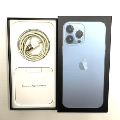 【全額返金保証】【最速発送】Apple iPhone iPhone 13 Pro Max 256GB シエラブルー docomo 白ロム 美品 動作確認済 87%