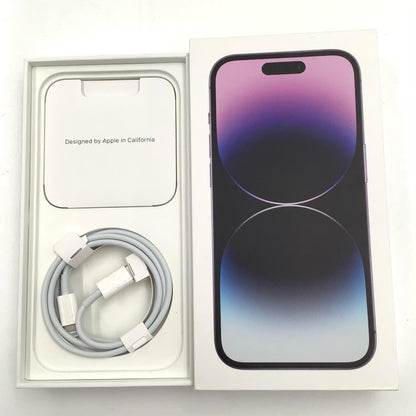 【全額返金保証】【最速発送】Apple iPhone iPhone 14 Pro 256GB ディープパープル SIMフリー 白ロム 動作確認済 80%