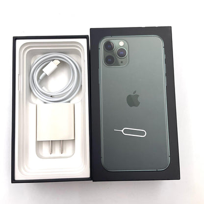 【全額返金保証】【最速発送】Apple iPhone iPhone 11 Pro 256GB ミッドナイトグリーン Softbank 白ロム 動作確認済 72%