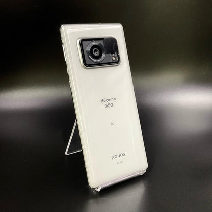 【最速発送】SHARP AQUOS R6 128GB ホワイト docomo SH-51B 白ロム【難有】