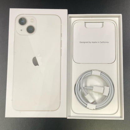 【全額返金保証】【最速発送】Apple iPhone iPhone 13 128GB スターライト Softbank SIMフリー 動作確認済 100%