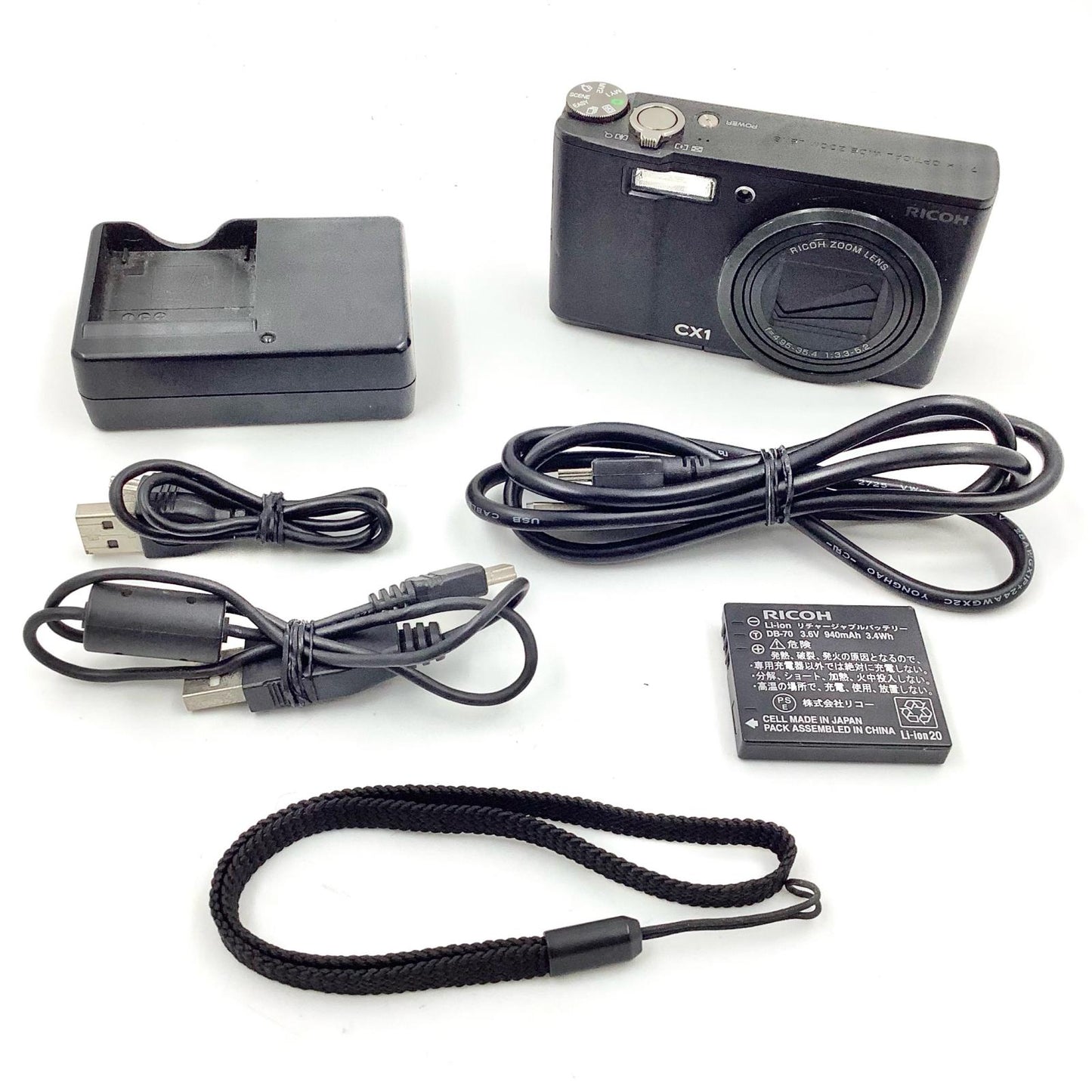 【全額返金保証】【最速発送】RICOH コンパクトデジタルカメラ CX1 ブラック 動作確認済