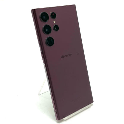 【全額返金保証】【最速発送】SAMSUNG Galaxy S22 Ultra 256GB バーガンディ docomo SC-52C 白ロム 動作確認済