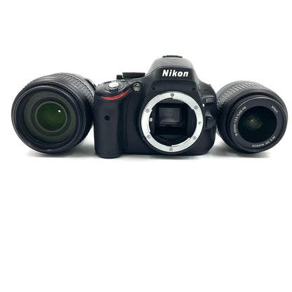 【全額返金保証】【最速発送】Nikon デジタル一眼 D5100 ダブルズームキット ブラック 美品 動作確認済