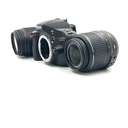 【全額返金保証】【最速発送】Nikon デジタル一眼 D5100 ダブルズームキット ブラック 美品 動作確認済