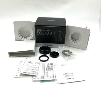 【全額返金保証】【最速発送】コシナ フォクトレンダー COLOR-SKOPAR 50mm F2.2 VM [ブラック] 美品 動作確認済