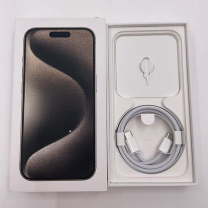 【全額返金保証】【最速発送】Apple iPhone iPhone 15 Pro 512GB ナチュラルチタニウム SIMフリー 白ロム 動作確認済 85%