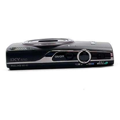 【全額返金保証】【最速発送】Canon コンパクトデジタルカメラ IXY650 ブラック 超美品 動作確認済