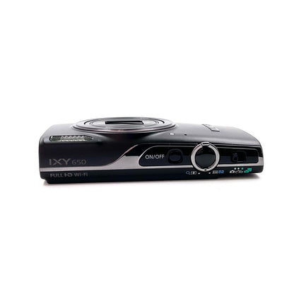 【全額返金保証】【最速発送】Canon コンパクトデジタルカメラ IXY650 ブラック 超美品 動作確認済