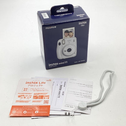【全額返金保証】【最速発送】FUJIFILM instax mini 11 チェキ [アイスホワイト] 超美品 動作確認済