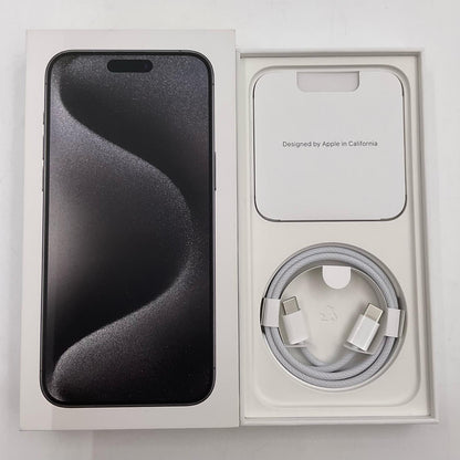 【全額返金保証】【最速発送】Apple iPhone iPhone 15 Pro Max 256GB ブラックチタニウム SIMフリー 白ロム 超美品 動作確認済 92%